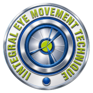 Polished metallic Integral Eye Movement Technique eye logo